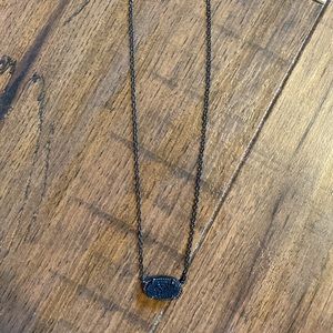Kendra Scott Elisa Black Druzy Necklace